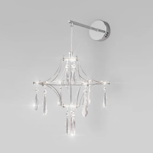 442/1 хром Бра с хрусталем и регулировкой цветовой температуры Bogate's Tense 442/1 хром (LED, 220V, подвески, пульт управления)