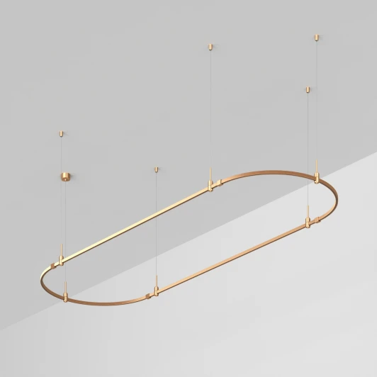 048501 Основание (шинопровод накладной/подвесной) 48V ART-APRIORI-OVAL-HANG-3000x1000 (GD) (Arlight, IP20 Металл) 048501