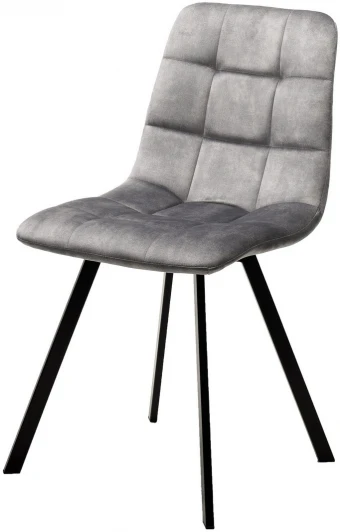 629M04870 Стул CHILLI SQUARE VT5001-7 античный светло-серый, велюр без "пальчиковый"/ черный каркас M-City 629M04870