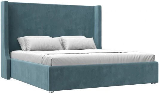 120724 Кровать интерьерная Ларго 180 (Бирюзовый/Велюр) Лига Диванов арт.120724