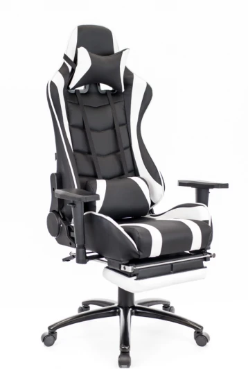 EP-lotus s1 eco black/white Компьютерное кресло Lotus S1 экокожа белый