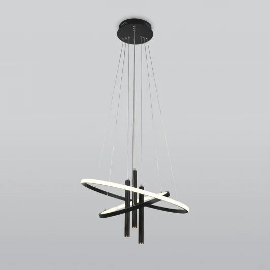 90270/3 черный Подвесной светильник Eurosvet Stroke 90270/3 черный (LED, 220V, на тросе)