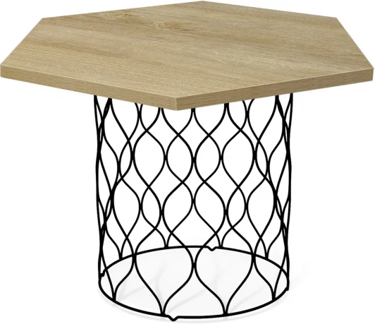 7019797704 Столик журнальный Sheffilton SHT-TU49/TT20 60 ЛДСП черный муар/дуб песочный