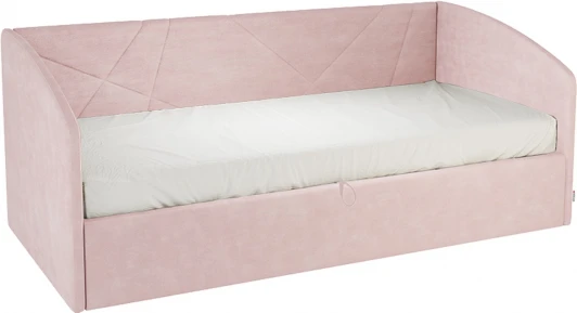KM.S-15.2172 Кровать с подъемным механизмом Бест (Софа) 90х200 см Mebelson (ЛДСП,Ткань,Велюр/Светло-розовый) арт.KM.S-15.2172