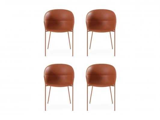 966367 Комплект кресел Coodi 4 шт. ОГОГО Обстановочка! 966367 (Пластик/Терракотовый)
