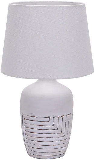 10195/L White Настольная лампа Escada Antey 10195/L White 1x40Вт E27, керамика/ткань, белый