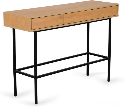 785936 Стол консольный Boho ОГОГО (арт.785936), (Металл,ЛДСП/Черный,Дуб Корбридж)