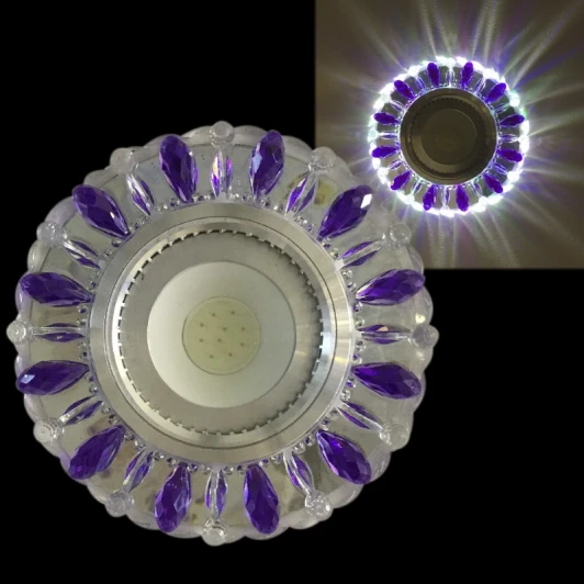 42112-9.0-001PL MR16+LED3W CL/PP+MIX Встраиваемый точечный светильник Reluce 42112-9.0-001PL MR16+LED3W CL/PP+MIX (220V, круглые)