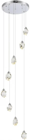 SL6114.103.08 Подвесной светильник ST Luce Cascato SL6114.103.08 Хром/Прозрачный LED 8*3W 3000K