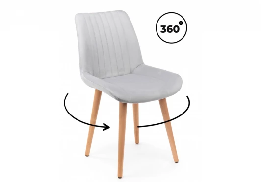 632375 Стул деревянный Седа 360 светло-серый (zd 960) / светлое дерево np 632375