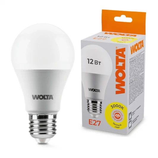 25Y60BL12E27 Светодиодная лампа 12Вт 3000К E27 Wolta 25Y60BL12E27