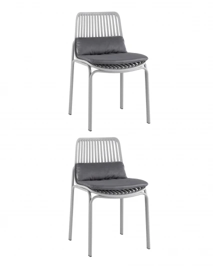 УТ000042567 Стул Louran с подушкой серый 2 шт. Stool Group УТ000042567