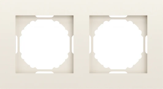 DE21231 Рамка 2-я, матовый кремовый Donel A07 DE21231