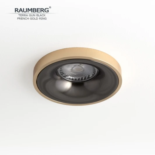 TerraGBk\FGd Встраиваемый светильник Raumberg TerraGBk\FGd Gun Black\French Gold