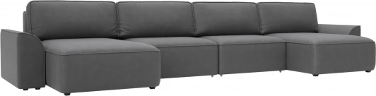 128362 Диван п-образный Лига-048 НПБ лонг Лига Диванов (Замша) арт.128362