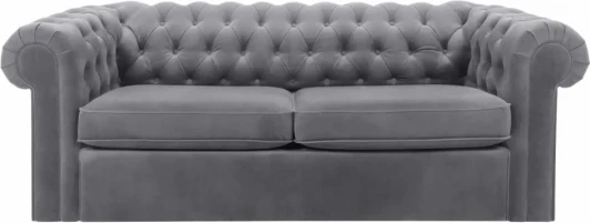 344553 Диван Chesterfield ОГОГО (арт.344553), (Ткань/Серый)