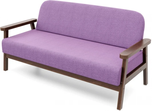 21936 Диван Arsko прямой Флори М орех рогожка фиолетовая