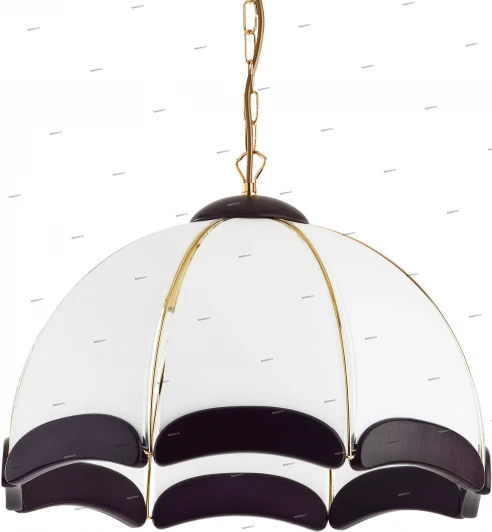 11503 Люстра подвесная Alfa Sikorka Venge, 3 лампы, золото с белым и венге