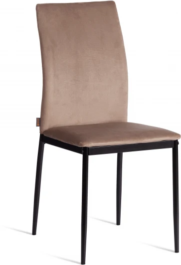 21260 Стул CAPRI (mod. BC565-DC) Tetchair (Металл,Флок/Бежевый,Черный) арт. 21260