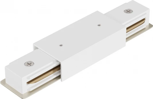 TRA001CB-11W Прямой коннектор питания с вводом питания Unity (однофазный) белый Maytoni Accessories for tracks Unity TRA001CB-11W (220V)
