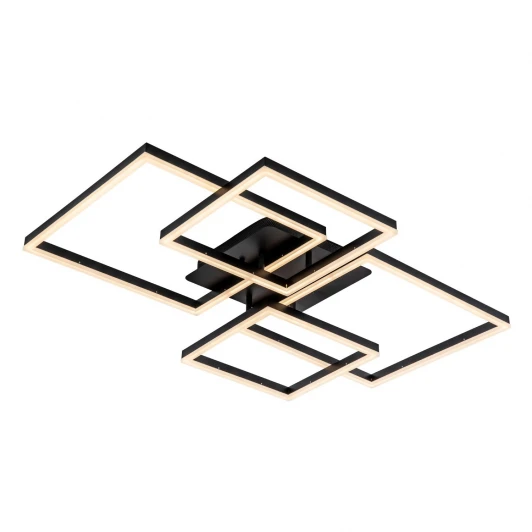 L11060-4 BK Потолочная люстра светодиодная на штанге с пультом с регулировкой цветовой температуры и яркости LED4U L11060-4 BK