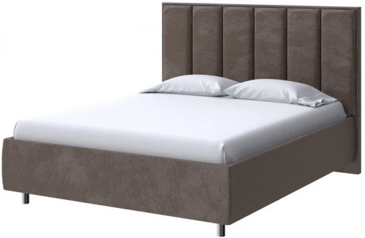 2016698 PROxSON Кровать Routa без основания (Ткань: Велюр Casa Кофейный) 80x200