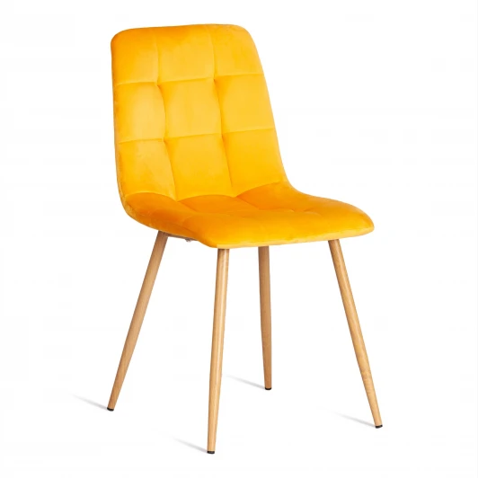 24445 Стул CHILLY (mod. 7094-1) / 2 шт. в упаковке Tetchair (Вельвет,Металл/Желтый) арт.24445
