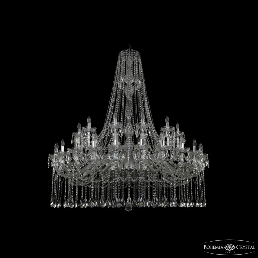 1413/24+12/530/h-160 Ni Подвесная люстра Bohemia 1413 1413/24+12/530/h-160 Ni