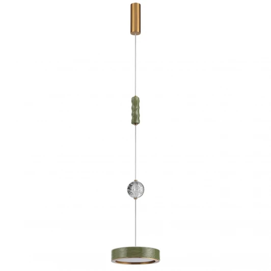 5450/32LA Подвесной светильник Odeon Light Riviera 5450/32LA зеленый/античная бронза/металл/керамика/хрусталь/акрил LED x 32W 2000К/3000K/4000K/переключ
