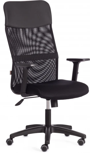 20536 Компьютерное кресло игровое Tetchair PRACTIC PLT (Ткань,Исскуственная кожа/Черный) 20536