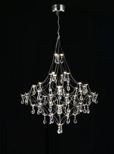 MR2640-66P-50AD Подвесная люстра светодиодная с пультом и хрустальными подвесками Asfour MyFar Allegria MR2640-66P-50AD