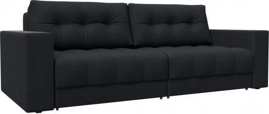 128408 Диван прямой с декором Лига-049 НПБ Лига Диванов (Замша) арт.128408