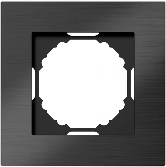 DEN211BA Рамка 1-я, Natural чёрный алюминий Donel A07 DEN211BA