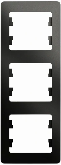 GSL000707 Рамка на 3 поста (антрацит) Systeme Electric Glossa GSL000707