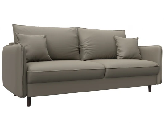 129927 Диван прямой Лига-064 НПБ (ДСП/Дерево/Экокожа/Бежевый) Лига Диванов 129927