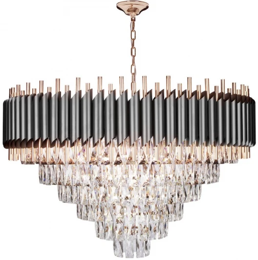 10206/800 Подвесная люстра каскадная большая Loft It Eclair 10206/800 (220V, хрусталь, на цепи)