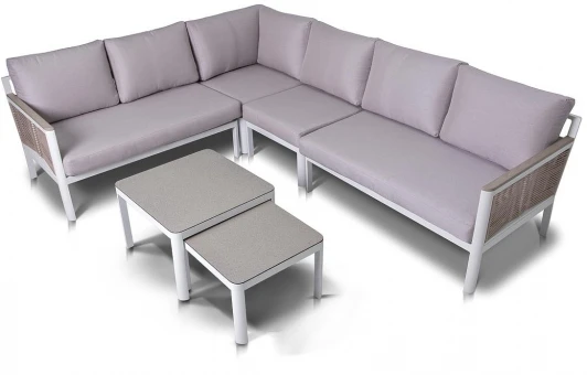 PAR-MS-GFS4762-6 beige "Париж" угловой модульный диван, каркас из алюминия 4SIS арт.УТ-00006533