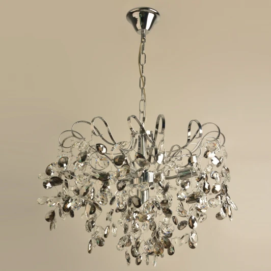 08281-0.4-06 CR Подвесная люстра Reluce 08281-0.4-06 CR (220V, хрусталь, на цепи)