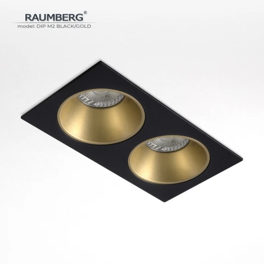 DipM2Bk/Gd Встраиваемый светильник Raumberg DIP M2 Black/Gold