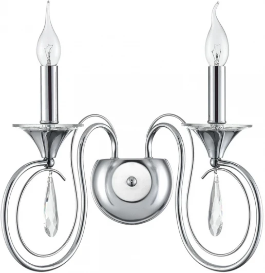 8032/2W Бра Lumion Laoka 8032/2W металл/хрусталь, хром/прозрачный E14 2*40W 220V (подвески, подсвечник, свеча)