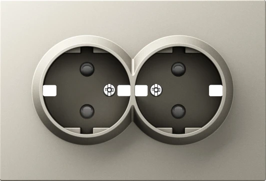 DE22235 Накладка для розетки 2-й с заземлением, со шторками 16A 250 В~, матовый кашемир Donel A07 DE22235