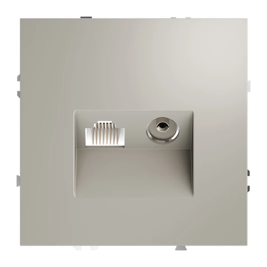 VLS060703 Розетка телевизионная встраиваемая TV+RJ45 Voltum S70 VLS060703 (кашемир)