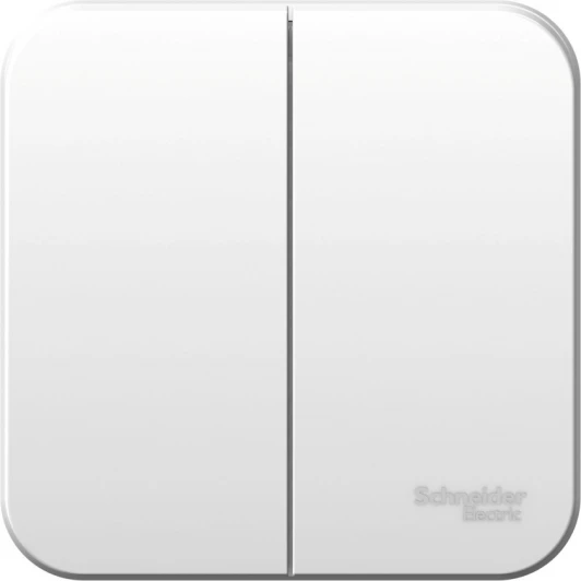 BLNVA105011 Выключатель накладной двухклавишный (белый) Systeme Electric Blanca BLNVA105011