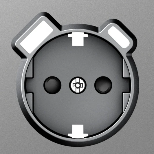 DE22937 Накладка для розетки Schuko с зарядным устройством USB A+C, со шторками 16A 250В, сталь Donel A07 DE22937