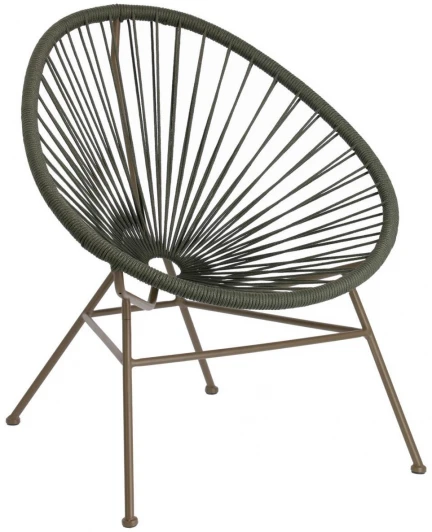 097617 Стул уличный La Forma (ex Julia Grup) Samantha (Зеленый/ Металл,Веревка,Сталь)