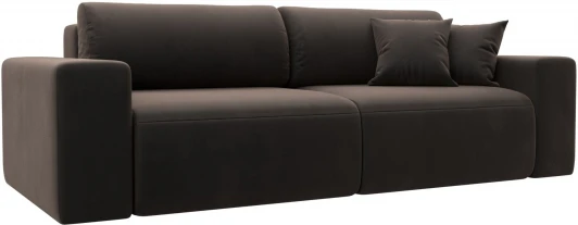 121309 Диван прямой Лига-036 НПБ Классик (Коричневый/Велюр) Лига Диванов арт.121309