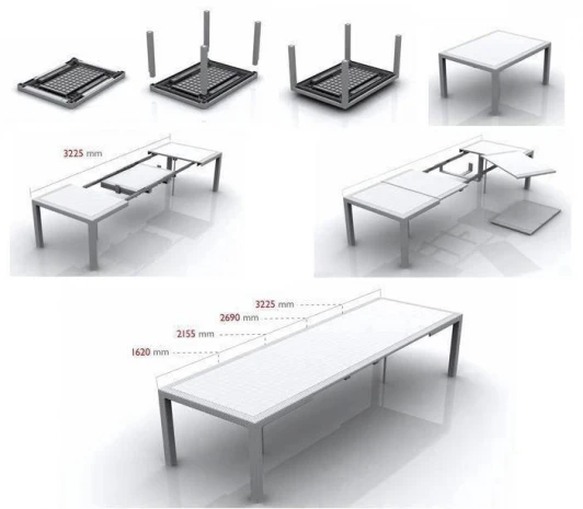 17198335 Стол раздвижной Simphony Keter