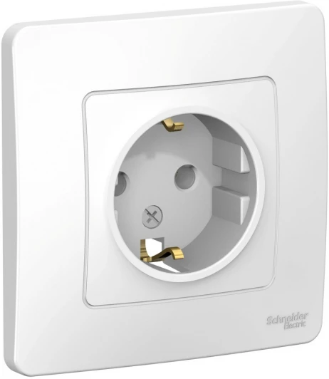 BLNRS001011 Розетка встраиваемая с заземлением (белый) Systeme Electric Blanca BLNRS001011