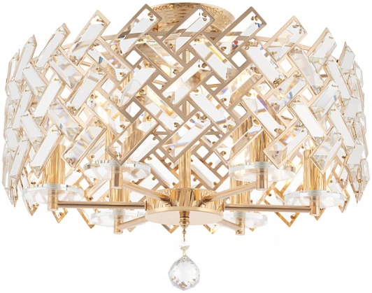 377019/6/50/470 GD Потолочная люстра хрустальная на штанге Arte Milano Sorrento-7019 377019/6/50/470 GD (220V)