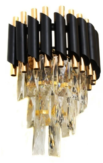 LDW 6003-2 BK+F.GD Бра хрустальное Lumina Deco LDW 6003-2 BK+F.GD